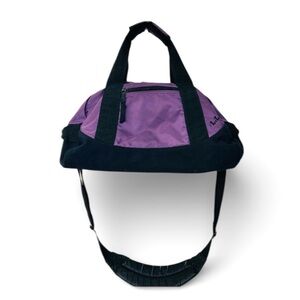 LL BEAN Adventure Duffle Purple Gym Bag, Small Carry-On Travel W/Strap, Y2K VNTG